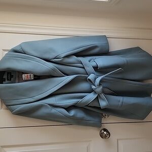 Le Chateau Tiffany Blue Belted Coat